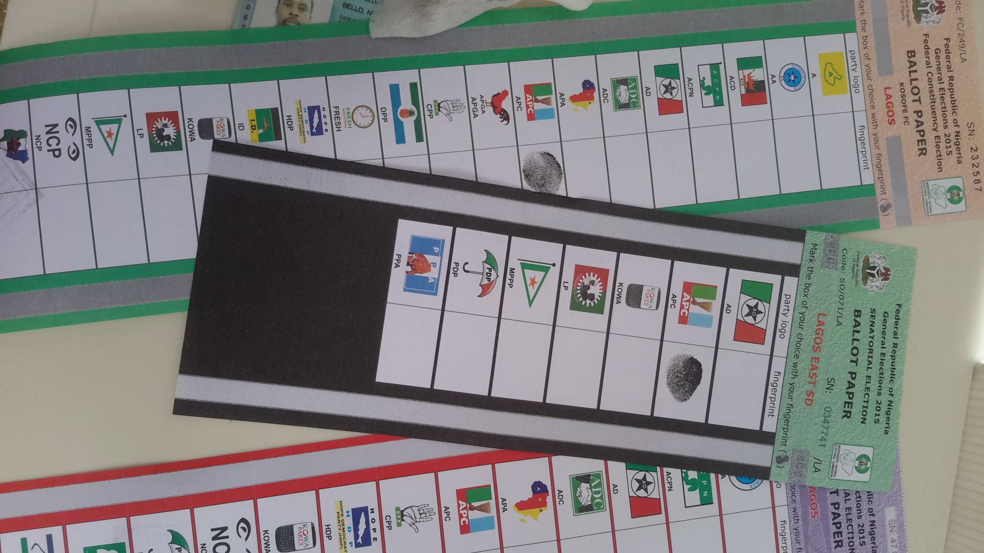 ballot papers